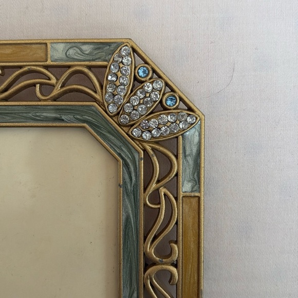 Art Deco Style Vintage Metal Picture Frame Hold 3 x 3" Photos - Picture 2 of 6